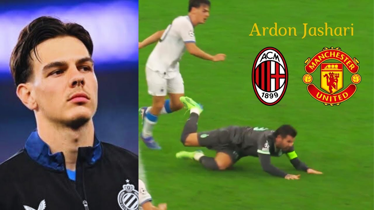 Ardon Jashari VS AC Milan UCL 24/25 At San Siro - AC Milan & Manchester United Target