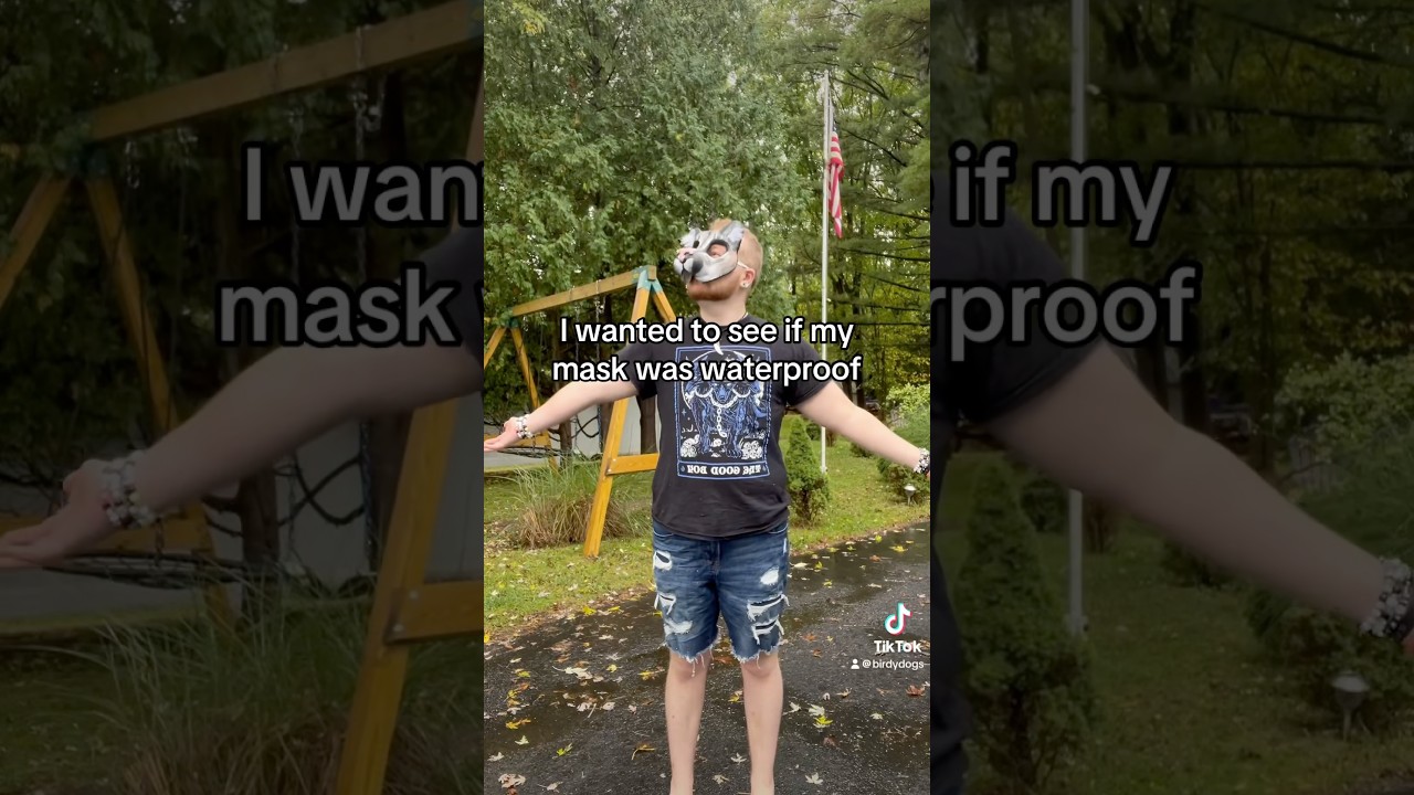 Are my masks waterproof? #furry #therian #therianmask #fursuit #theriangear #furries #crafts #diy