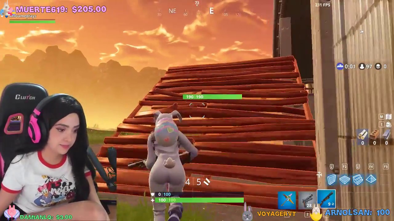 ARIGAMPLAYS SE PONE CACHONDA EN DIRECTO :v | ARIGAMPLAYS  JUGANDO FORNITE!