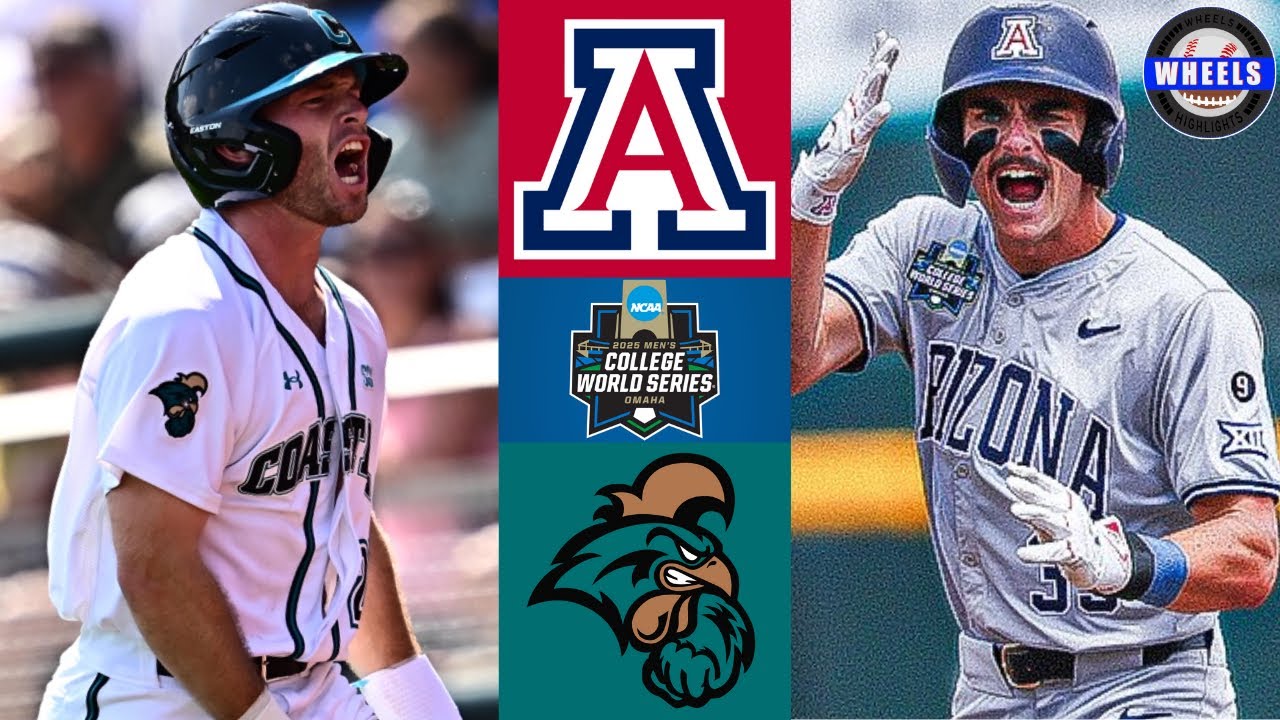 Arizona v #13 Coastal Carolina (Great!) | College World Series Opening Round | 2025 College Baseball