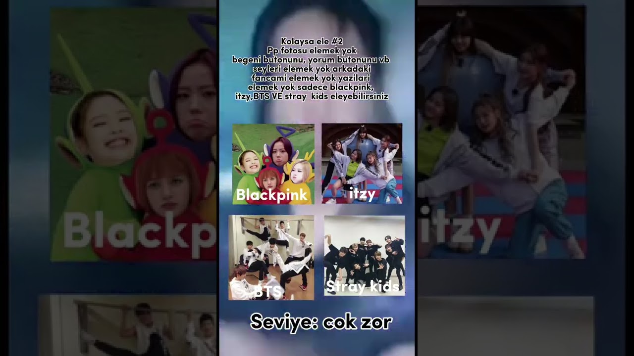 Arkadaki fancami vermiyorum uzgunum #blackpink #itzy #straykids #bts #lisa #yeji #jimin #hyunjin