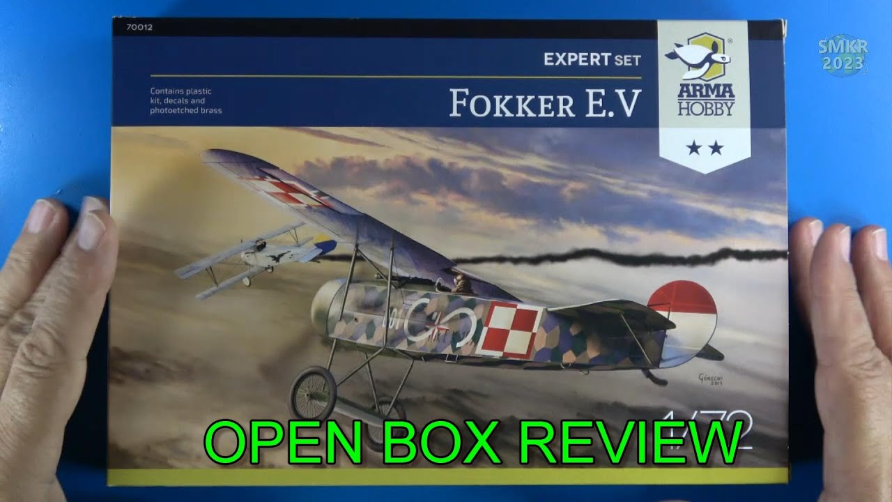 Arma Hobby Fokker E. V Scale Model Kit Open Box Review