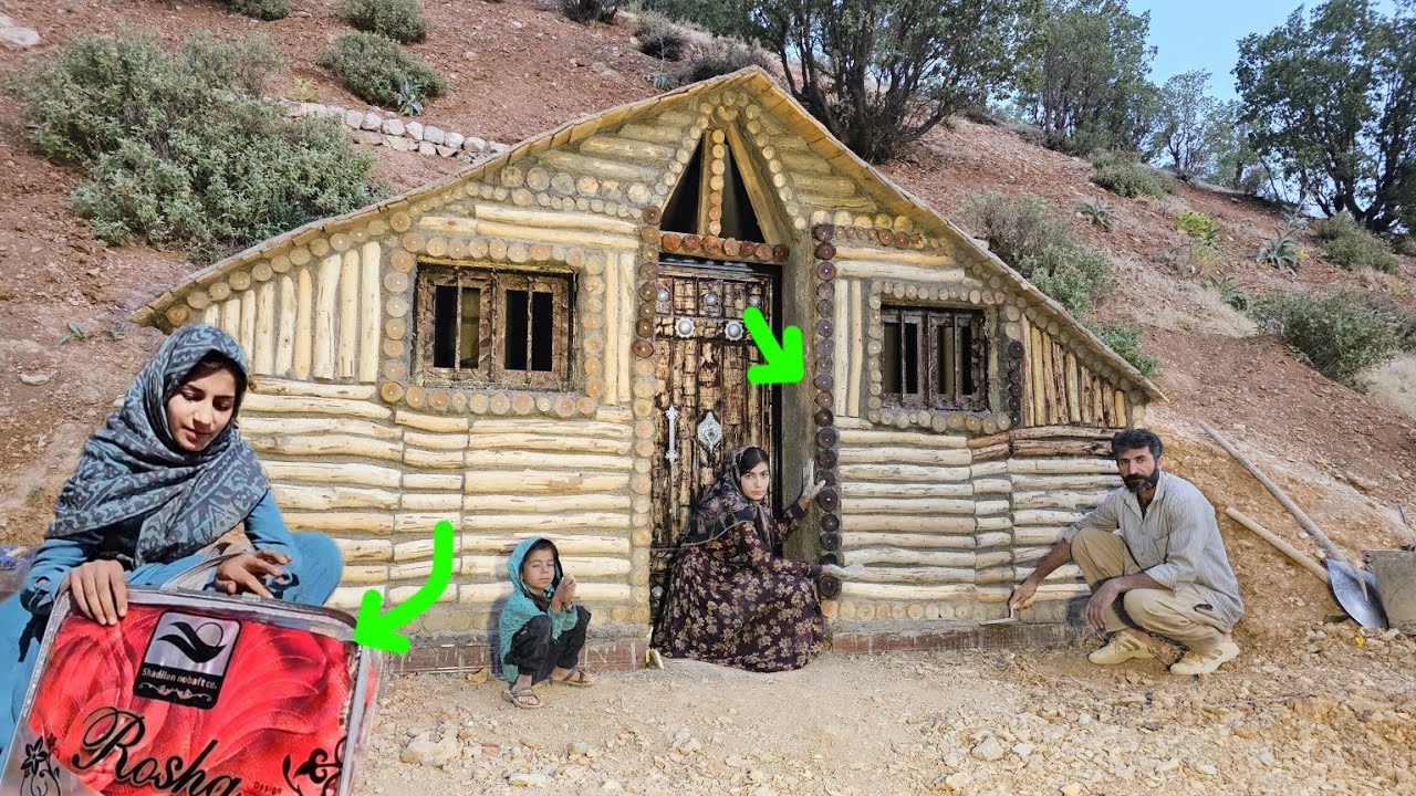 Art show of building a shelter with natural wood and helping a resilient mother: Iranian nomads