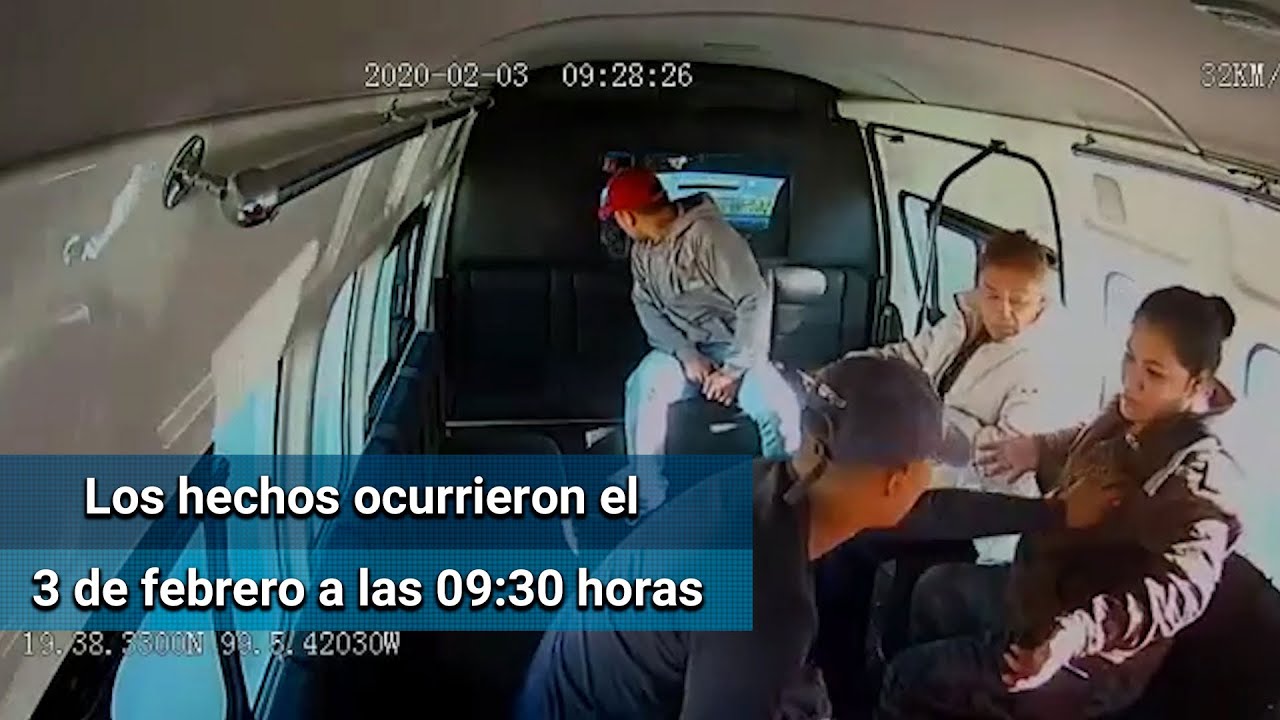 Asaltan combi y aprovechan para manosear a pasajera en Edomex