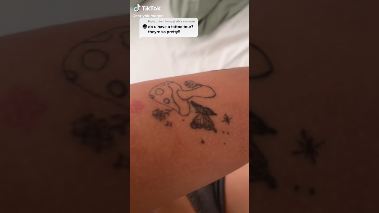 Asian Girl Pretty Tattoo Tour Showing Review Megan Teriyaki #Shorts
