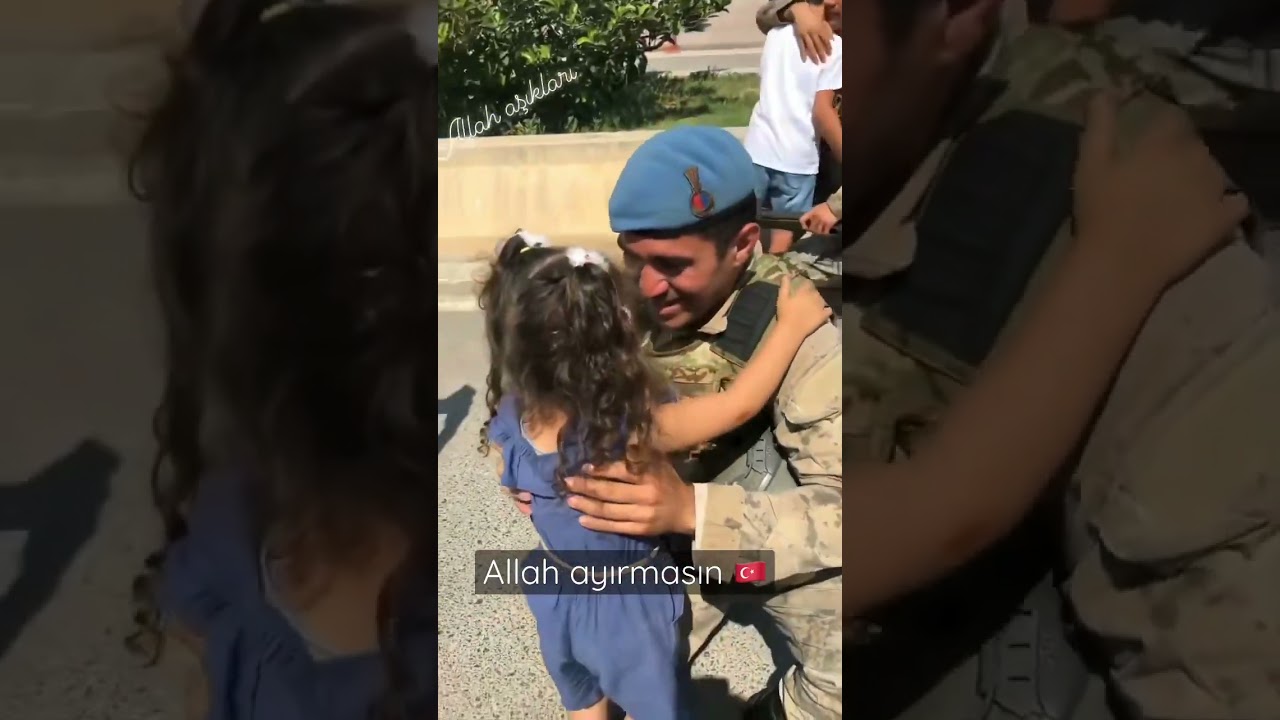Asker kızının babasına kavuşma anı