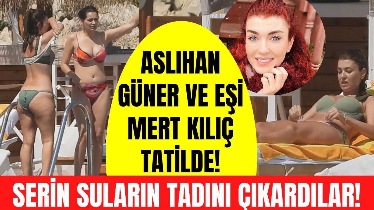 Aslıhan Güner eşi Mert Kılıç ile Bodrum'da görüntülendi! Plajda bikinisini değiştirdi!