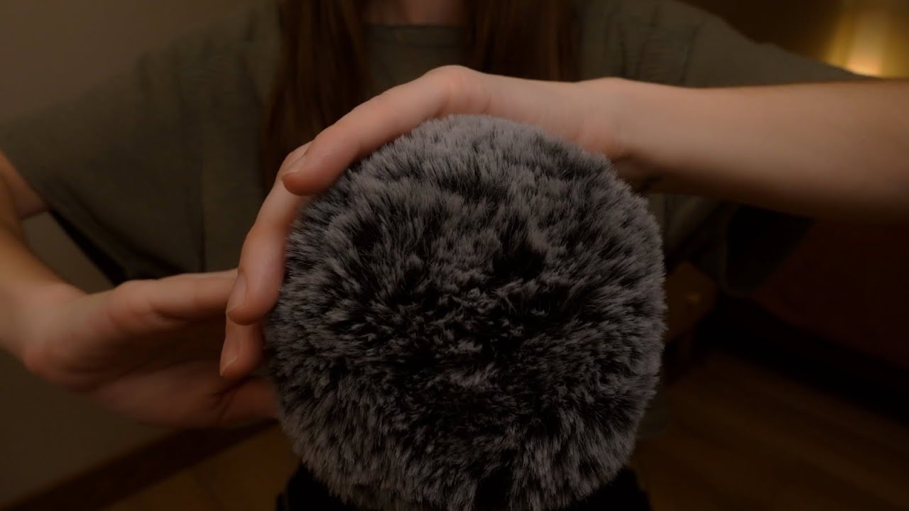 ASMR | 8 Hours Deep Sleep: Fluffy Mic Scratching and Soft, Inaudible Whispering with Rain Sounds