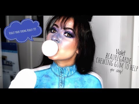 ASMR | acting like Violet Beauregarde | extreme gum chewing + smakcing |