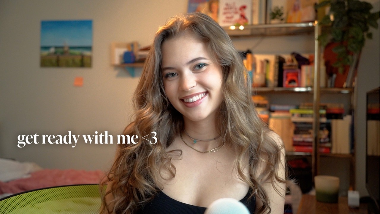 ASMR | GRWM for school :) (whisper, makeup application)
