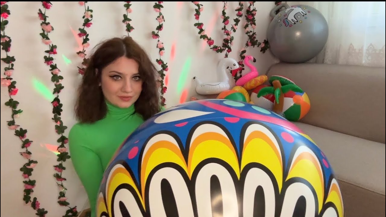 ASMR | Popping Beachballs And Miniature Inflatables + Spit Painting