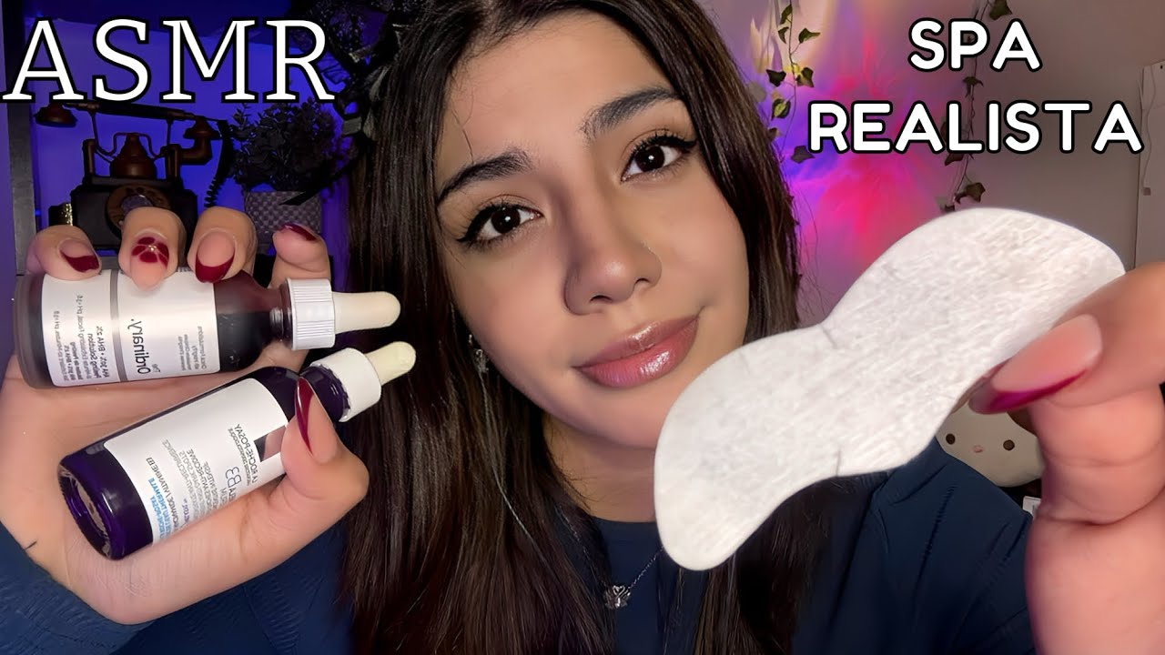 ASMR  SPA /  (realista) TE HAGO la SKINCARE con PRODUCTOS CAROS / ROLEPLAY español
