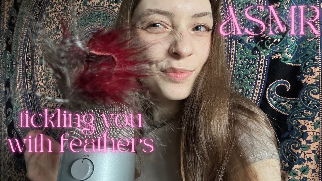 ASMR • tickling you with feathers and hair 🪶🙈