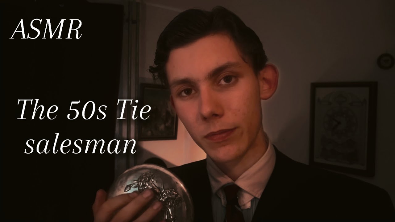 ASMR - Tie salesman gets you a new tie! Vintage soft spoken, personal attention asmr for sleep