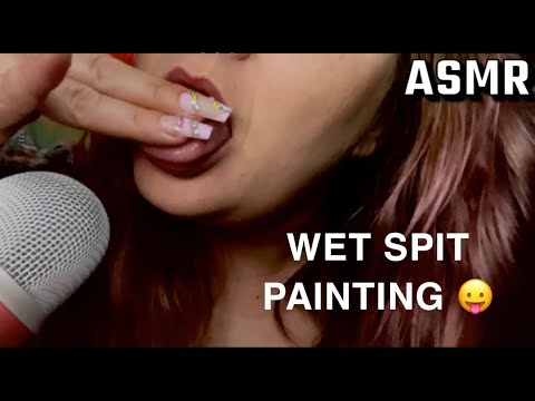 ASMR | wet spit painting to put you to sleep 😴