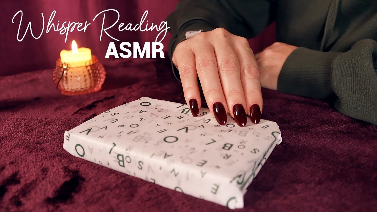 ASMR 🕯️ Whisper Reading by Candlelight 🕯️ Paper Crinkles, Book Tapping