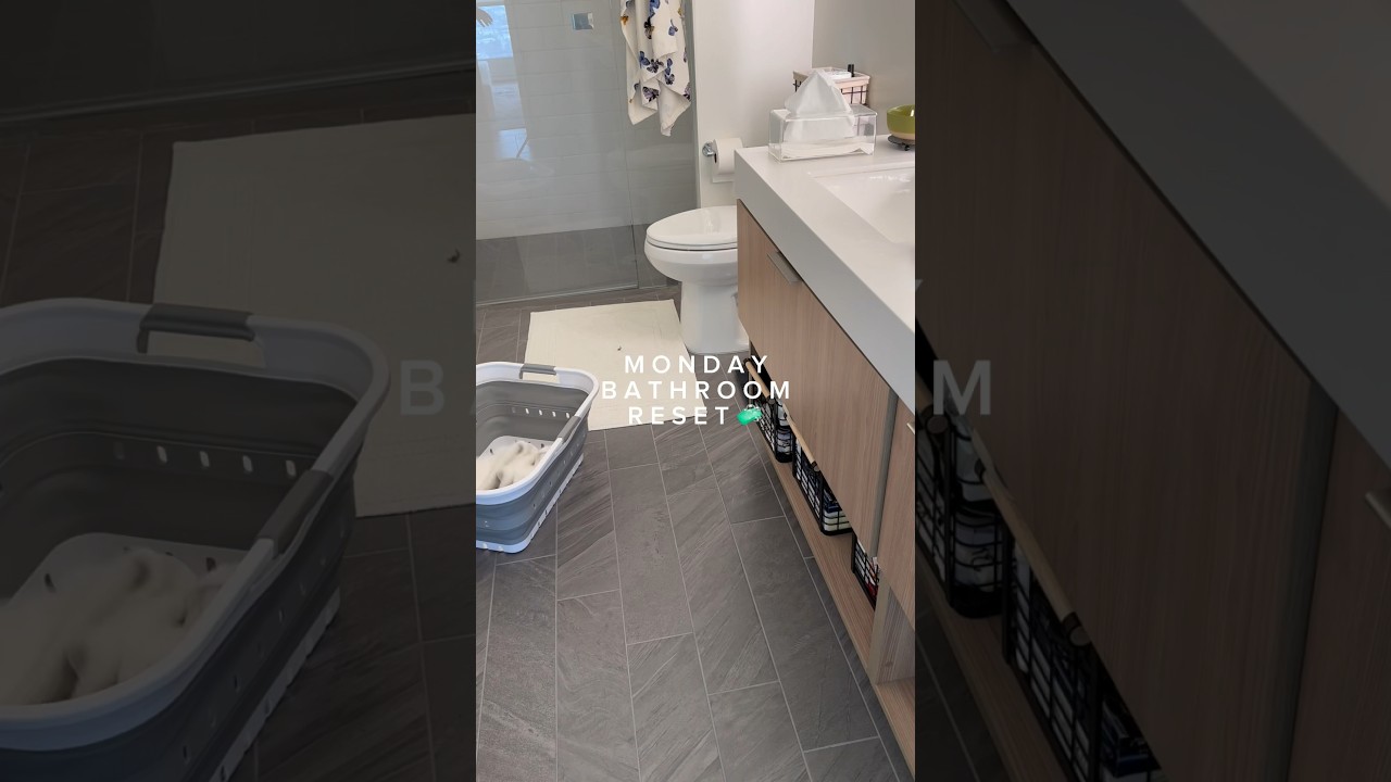*ASMR* BATHROOM CLEAN 🧼 #asmr #organization #satisfying #cleaning #bathroom