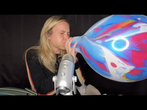 ASMR BLOWING BALLOONS Until they POP