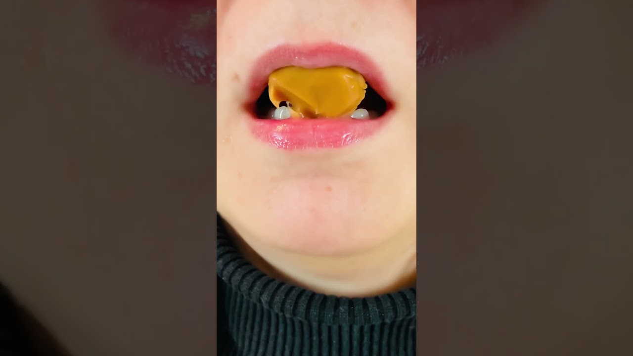 asmr CANDY MADE OF CREAMY CARAMEL eating sounds mukbang food