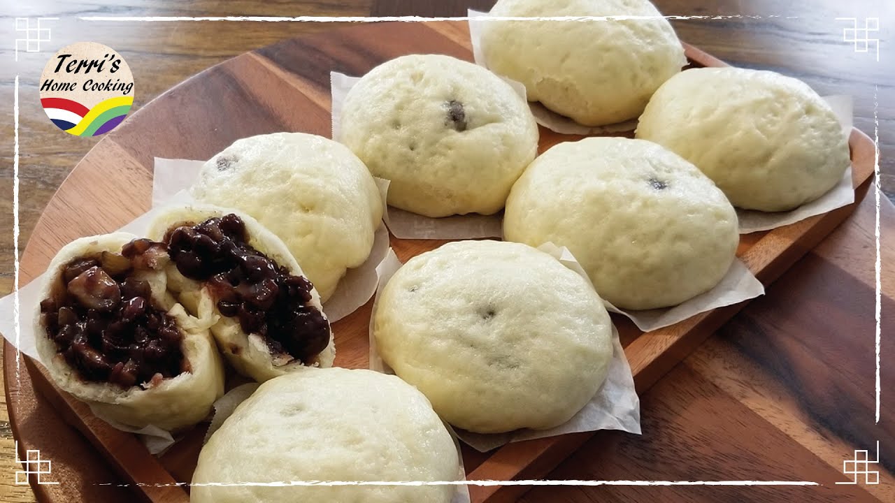 [ASMR Cooking] Sweet Red Bean Steamed Buns - Pat Jjinppang/Hobbang | Easy Korean Recipes