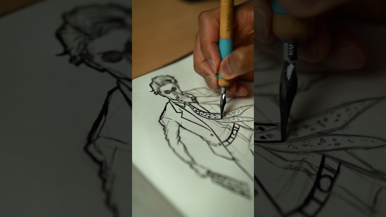 [ASMR] Drawing Nanami Kento From Jujutsu Kaisen