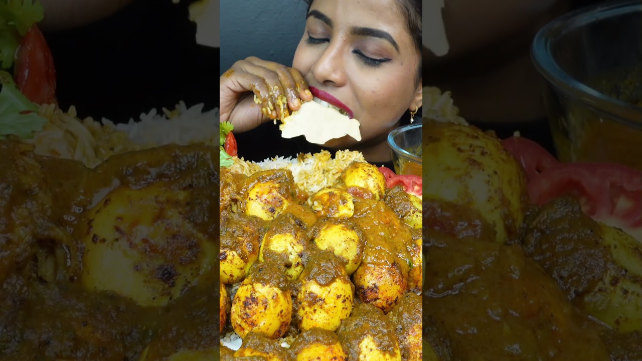 ASMR Eating Spicy Whole Chicken Curry,Chicken Curry,Rice,Fry,Egg Roast Big Bites ASMR Eating Mukbang