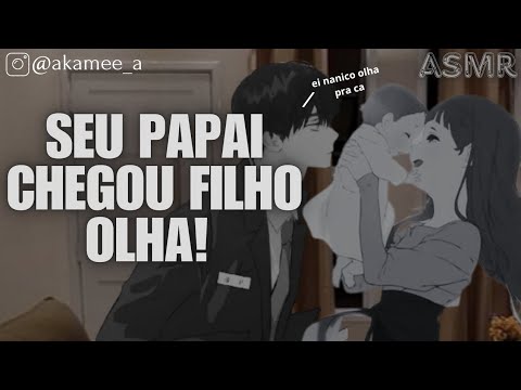 ASMR| esposa e filho te esperando chegar do trabalho 🥺💖|