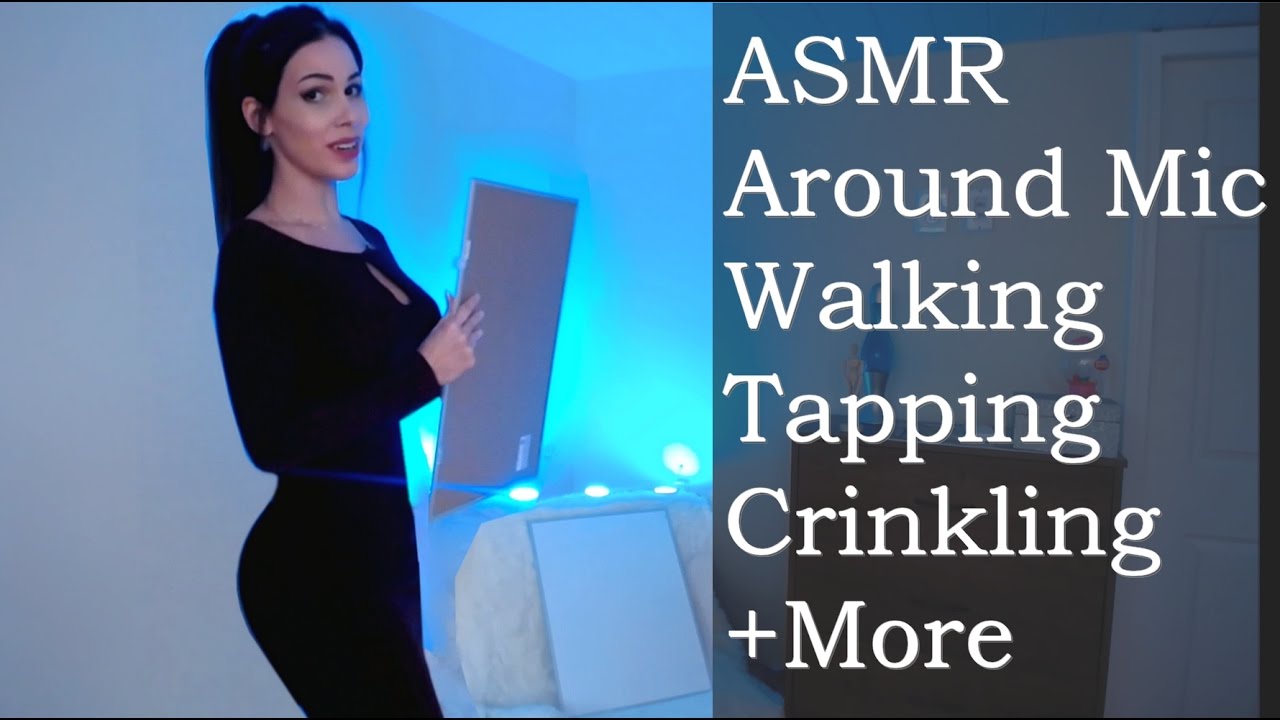 ASMR EXPLORE (Walking around, Long Nails, Tapping, White Board, Bottle and more)