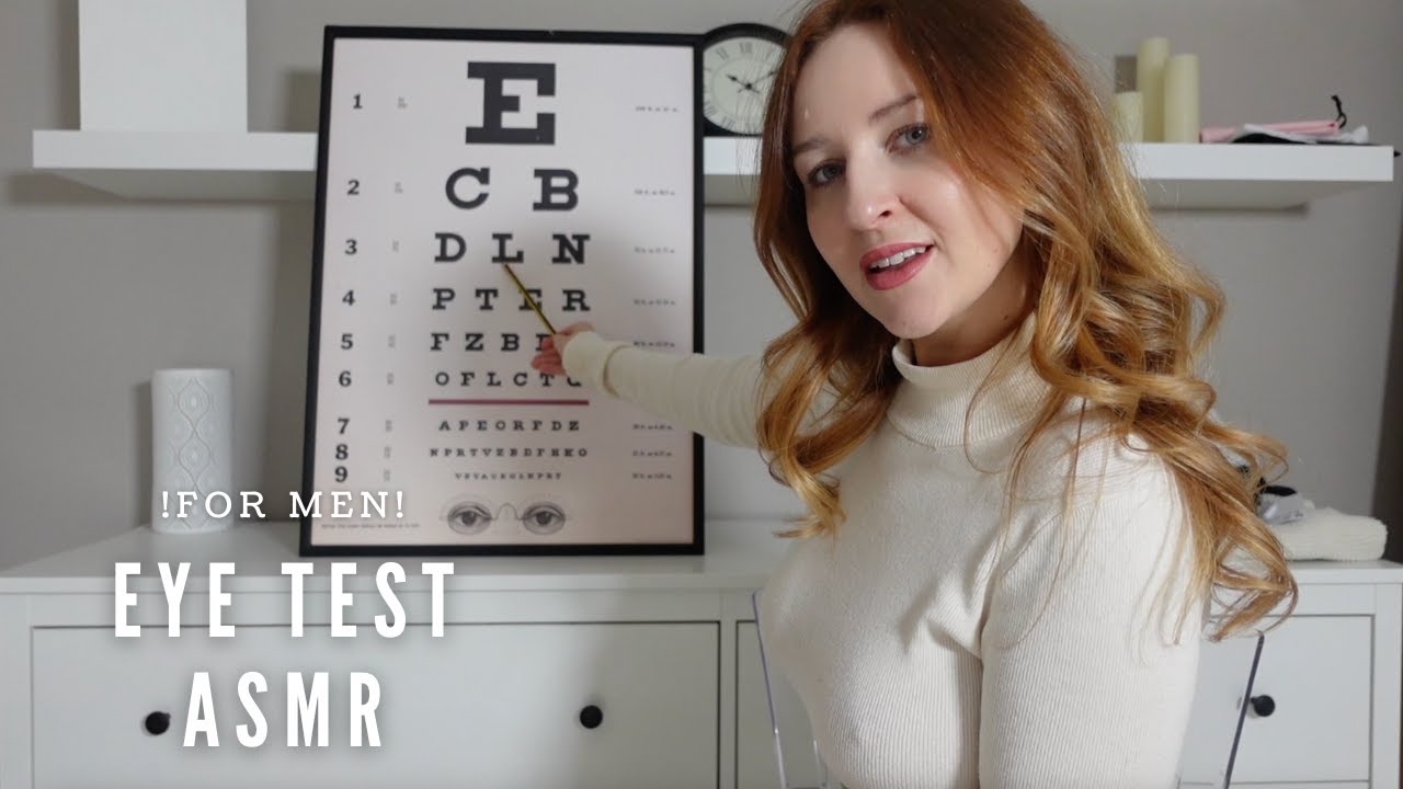 ASMR Eye Test  - Softly Spoken Whispers - Role Play - FOR MEN!