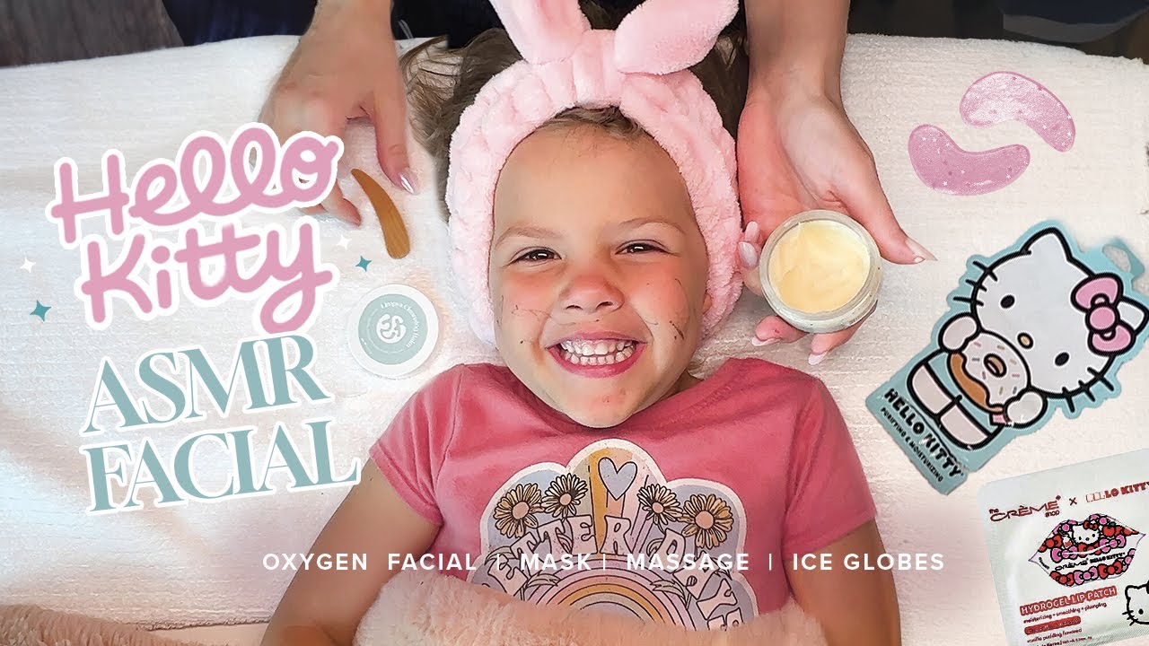 ASMR Facial | Hello Kitty Inspired Facial With My Daughter, Freya!