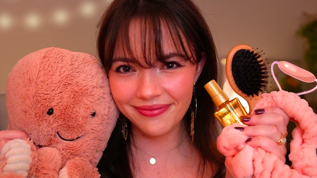 ASMR Getting You Ready For Bed & Tucking You In ✨ (hair care, skincare, pampering layered sounds)
