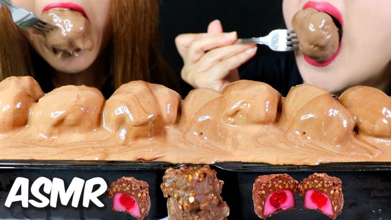 ASMR GIANT CHOCOLATE PROFITEROLES + TIRAMISU CAKE + BIG CHERRY 티라미수 케이크 리얼사운드 먹방 | Kim&Liz ASMR