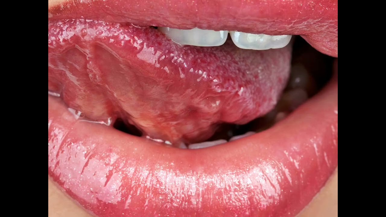 ASMR girl stuffing belly and burping