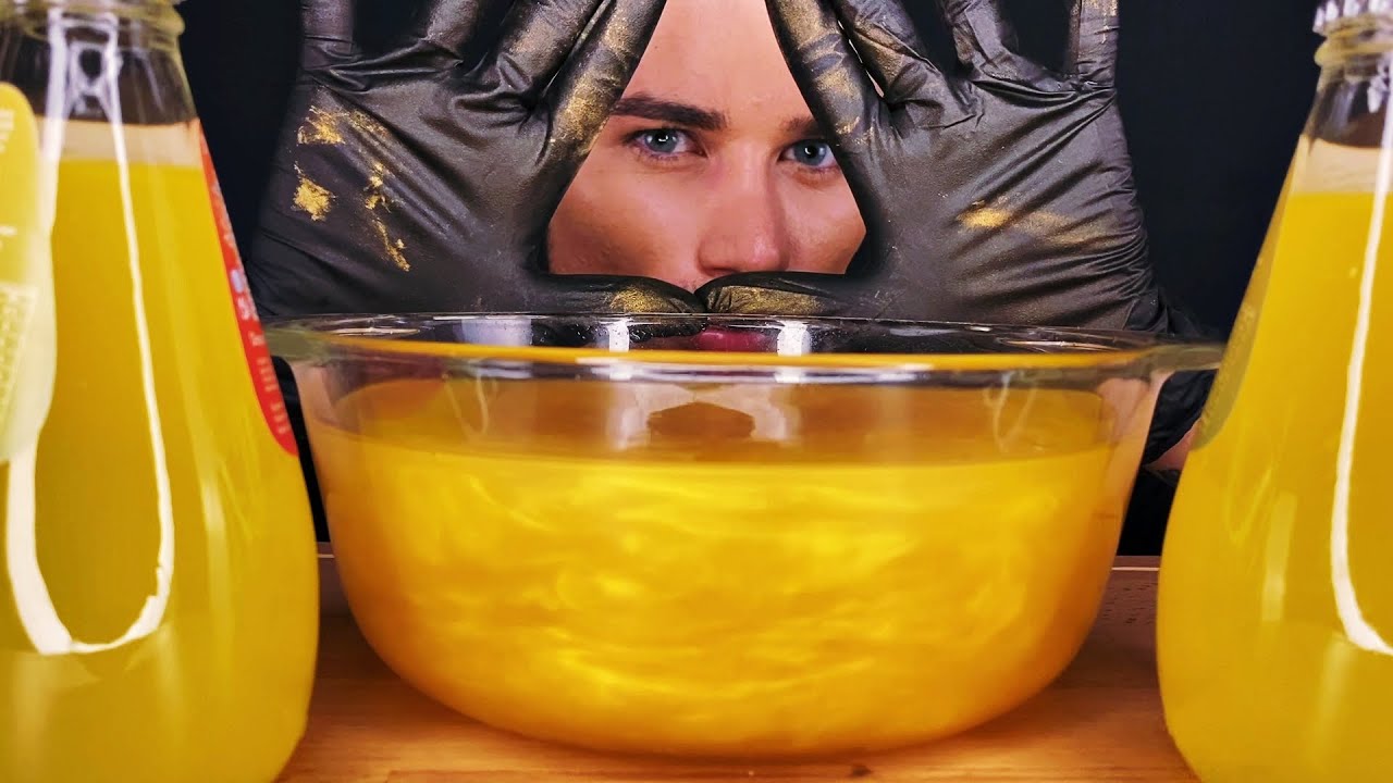 ASMR GOLDEN DRINK EATING SOUNDS MUKBANG (No talking) 먹방 금 SILVER, GOLD,  ALTIN SUYU