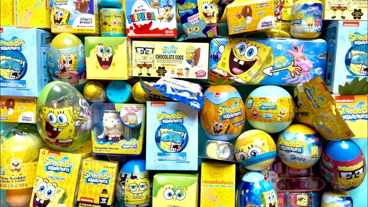 ASMR Huge Spongebob Squarepants Mega Surprise Mystery Collection unboxing