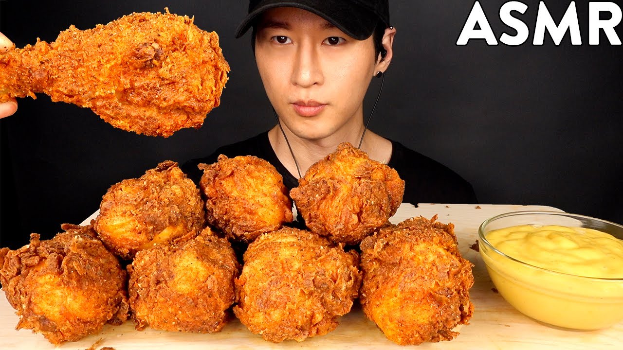 ASMR KFC SECRET RECIPE MUKBANG (No Talking) COOKING & EATING SOUNDS | Zach Choi ASMR