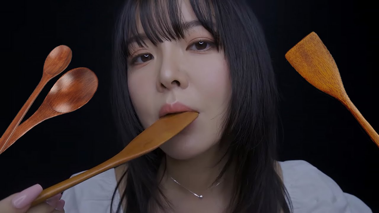 ASMR Let Me Eat You with Wooden Spoons (no talking)