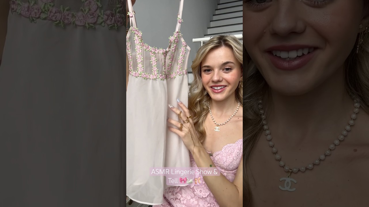 #asmr Lingerie Collection 🎀 #asmrvideo #asmrsounds #girly #coquette #pink #lace #asmrcommunity