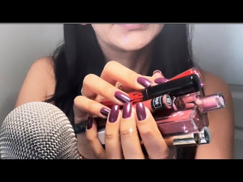 ASMR LIPGLOSS💄Collection Tapping,Pumping,Mouth Sounds (Gum Chewing, Gum Popping)