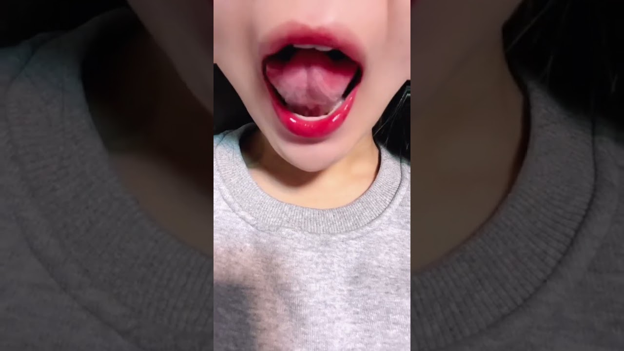 asmr lipstik tongue #asmr #tongue #youtubeshorts #trending #viral #video #fyp #instagram  #facebook