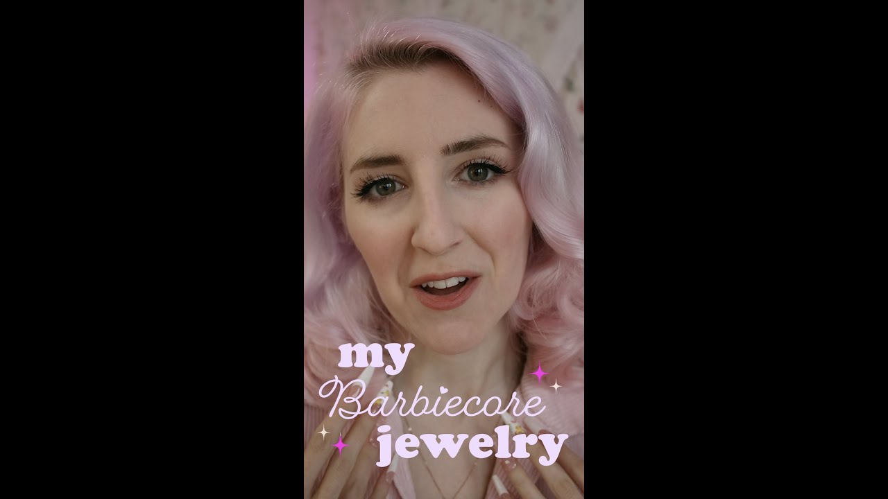 ASMR My Barbiecore Jewelry 💖 #shorts