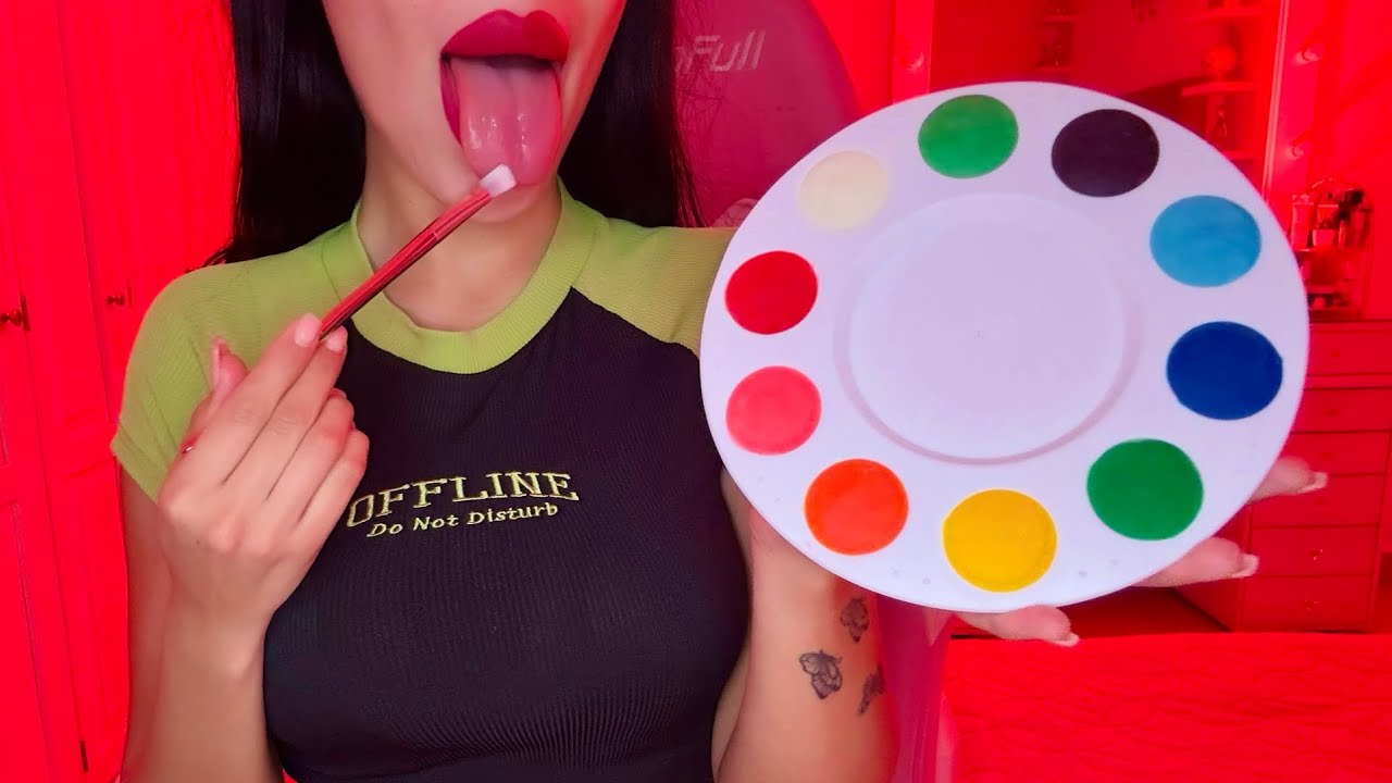 ASMR PINTANDO TU CARITA CON PINTURA✨