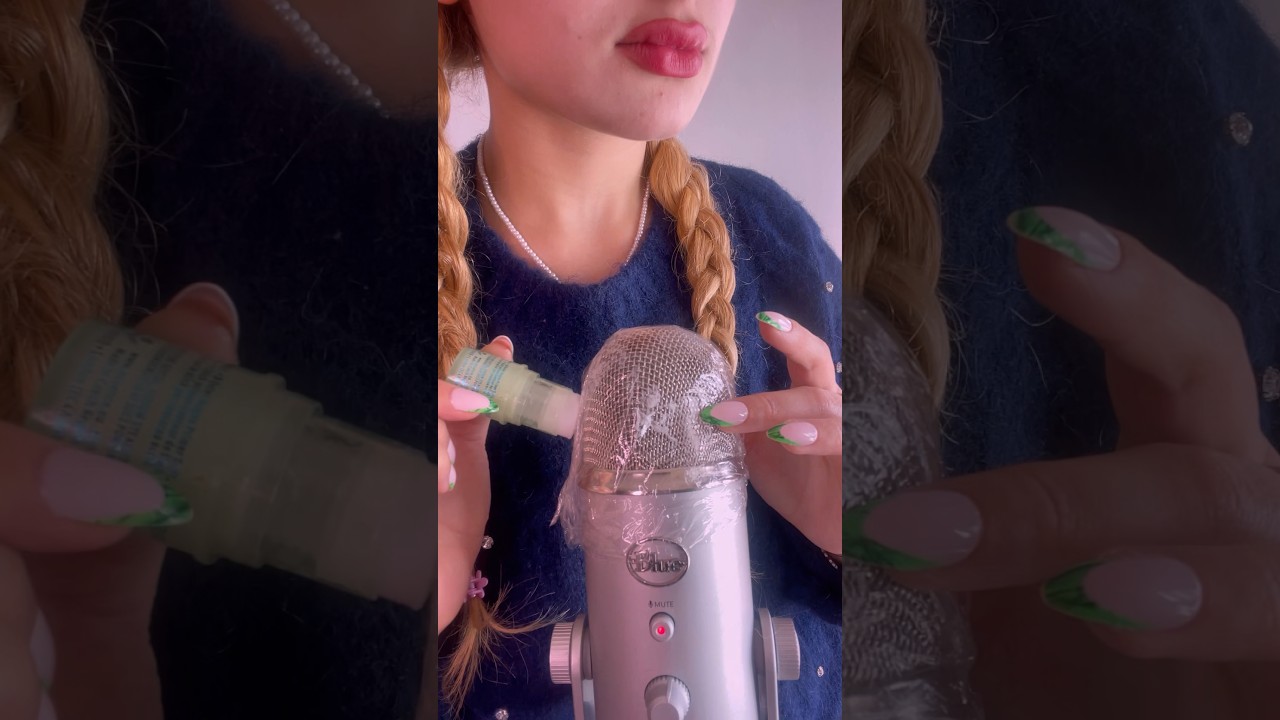 Asmr Plastico en el Micro 🎙️💅🏻 #tingly #relax