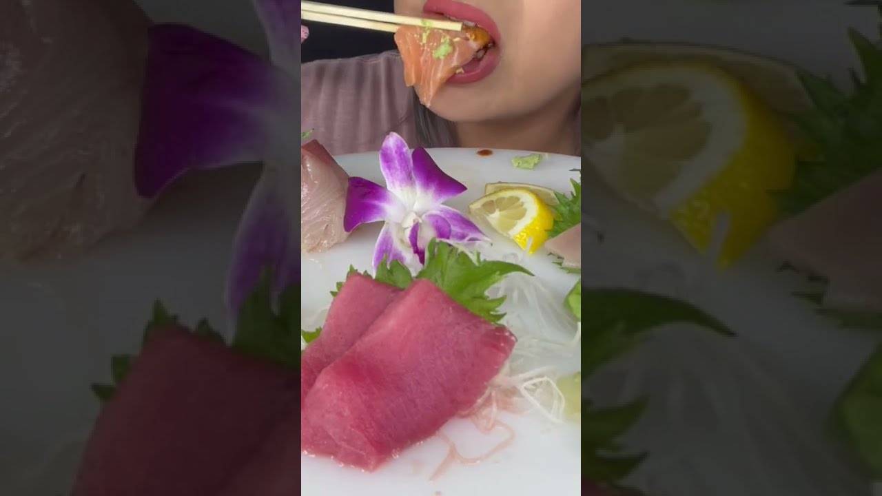 ASMR SASHIMI PLATTER #asmr #shorts #tiktok #subscribe #youtube #mukbang