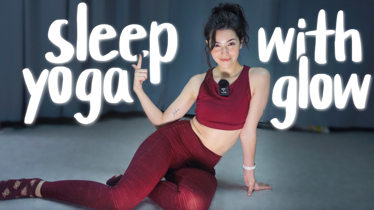 ASMR Sleep Yoga With Glow: To Make You Sleepy 🌙