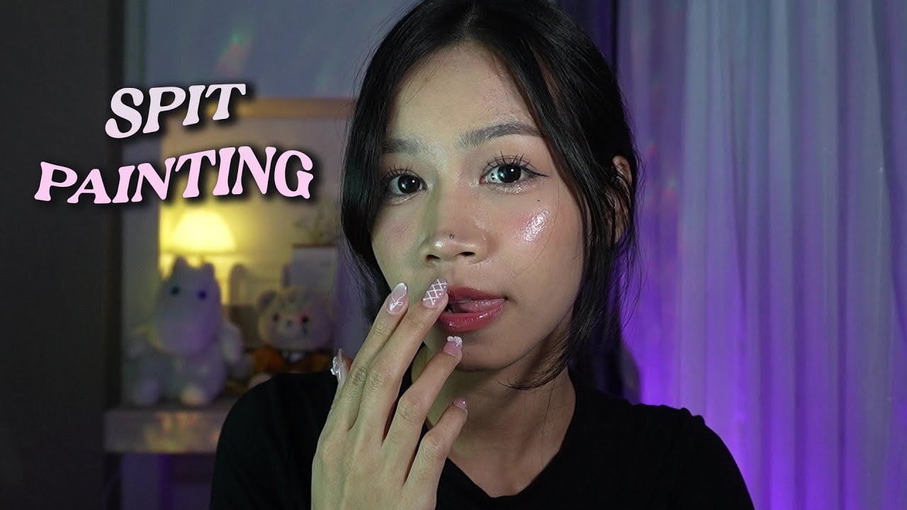ASMR Spit Painting💦 (No Saliva) | Try Lip Glosses on You 🫦