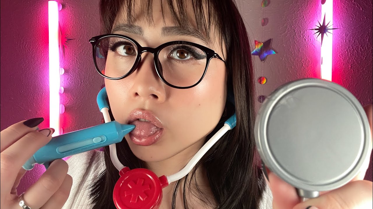 ASMR Spit Painting your Medical Exam (mouth sounds)