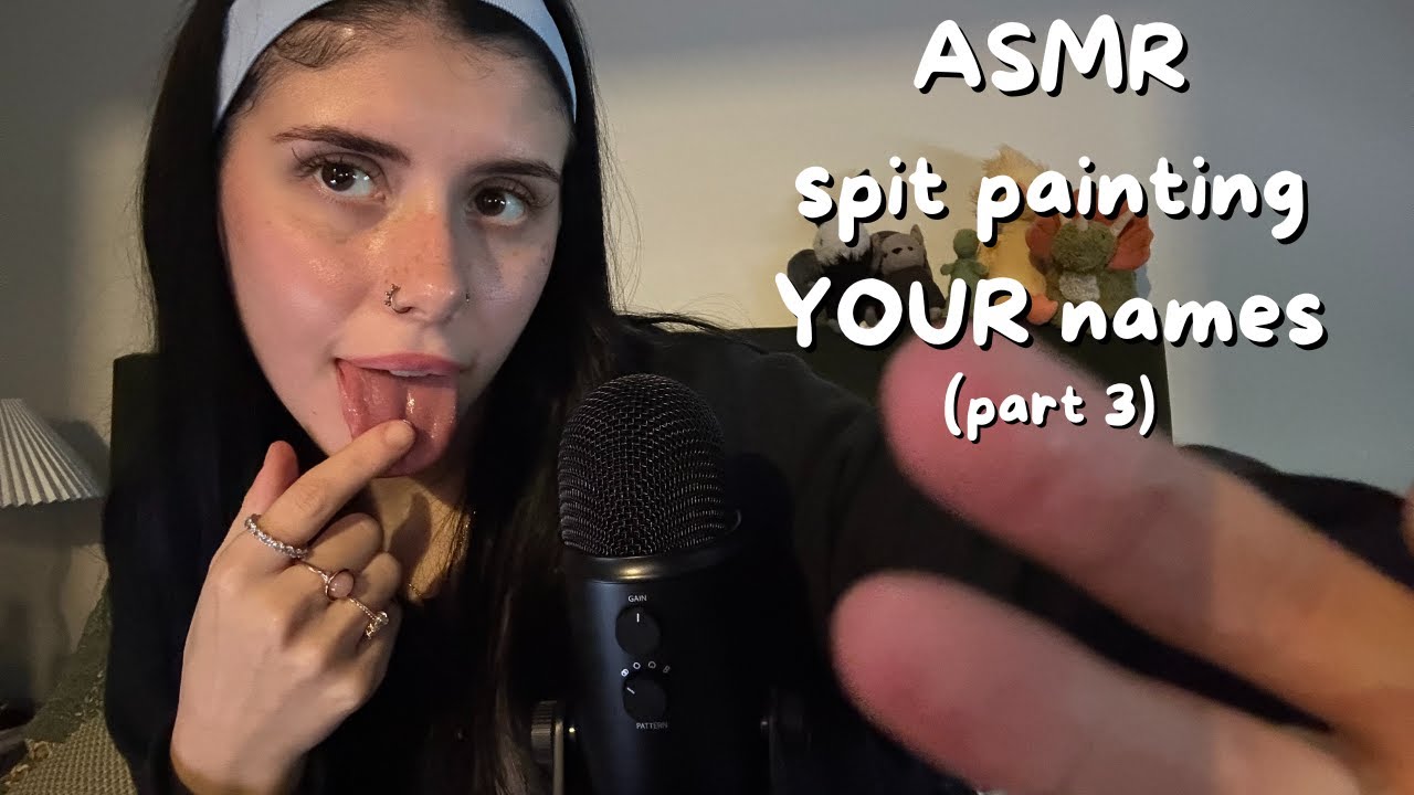 ASMR spit painting your name onto your face (FOR SLEEP) P3