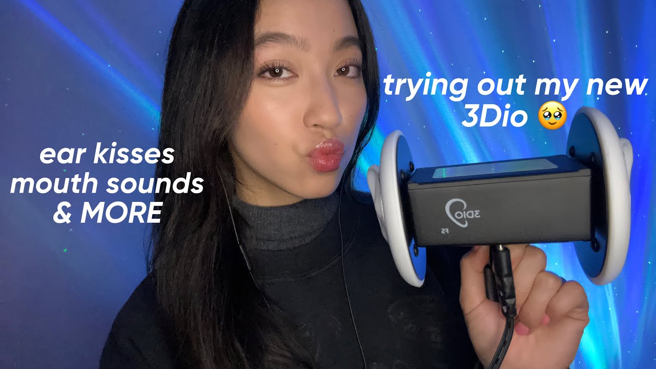 ASMR Testing my 3Dio Mic w Ear Kisses Mouth Sounds & A Tingly Sound Assortment (Whispered Rambling)