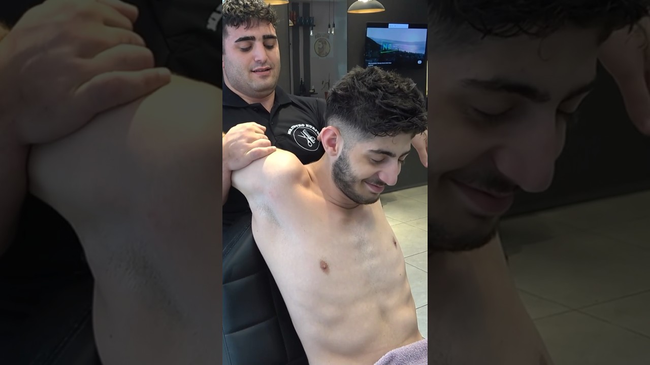ASMR TURKISH BARBER STRONG MASSAGE FORYOU + CRACKS #massage  #masaj  #barbermassage  #массаж #asmr